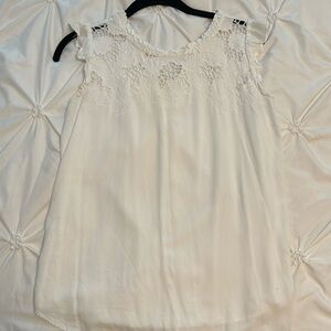 Loft white sleeveless top